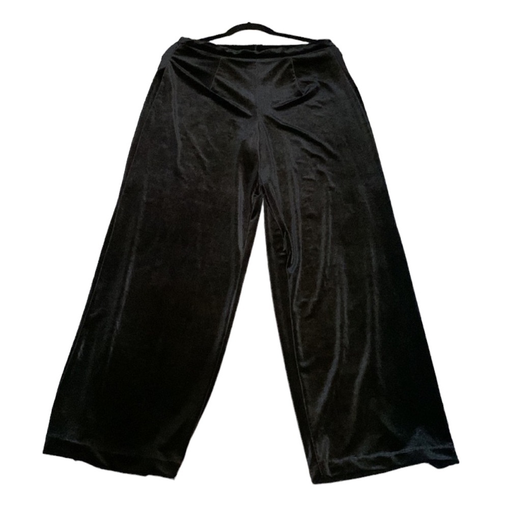 R&K black evening velvet pants size 12 holiday Christmas goth